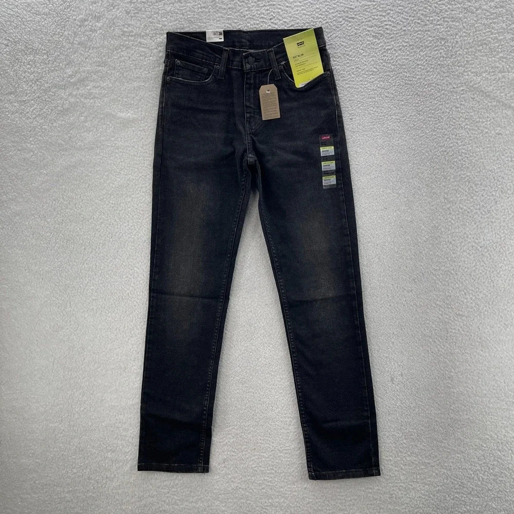 Levis Jeans Mens 30x32 Black 511 Slim Dark Wash Stretch Denim Minimalist Grunge